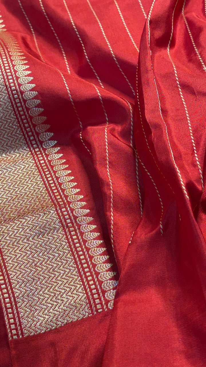 Grey Banarasi Katan Silk Handwoven Saree