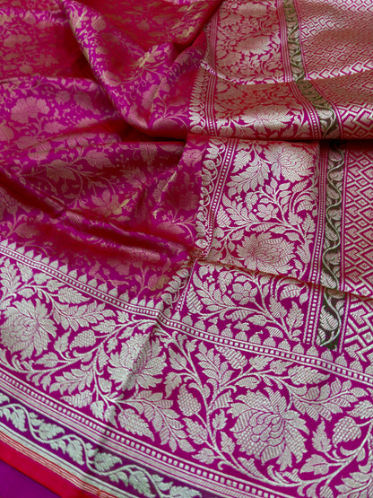 Pure Katan Silk Banarasi Saree with Kadhwa Pallu and Brocade