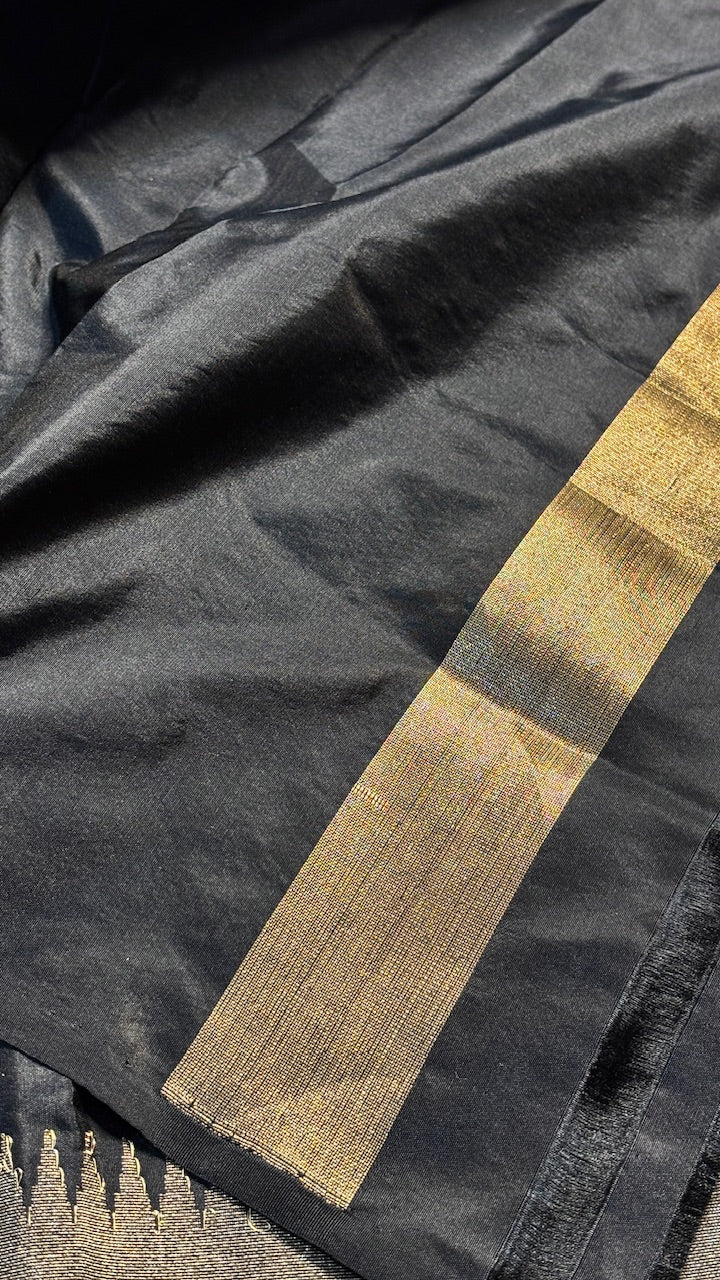 Green Banarasi Katan Silk Handwoven Saree
