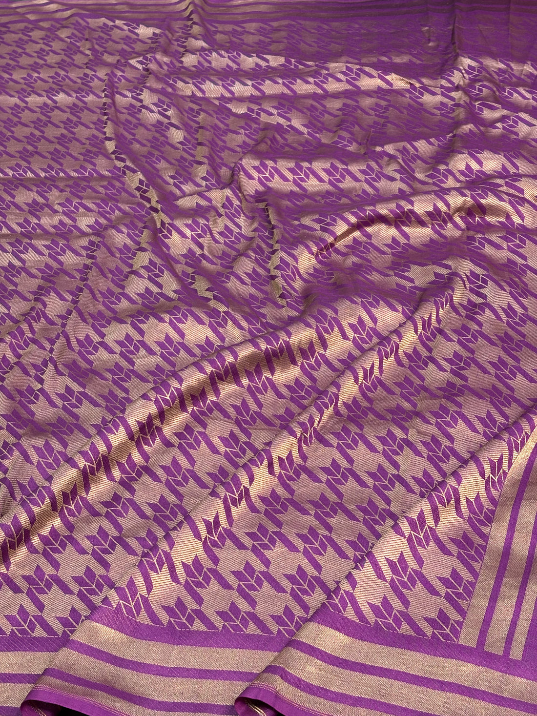 Purple Modern Banarasi Pure Katan Silk Brocade Saree