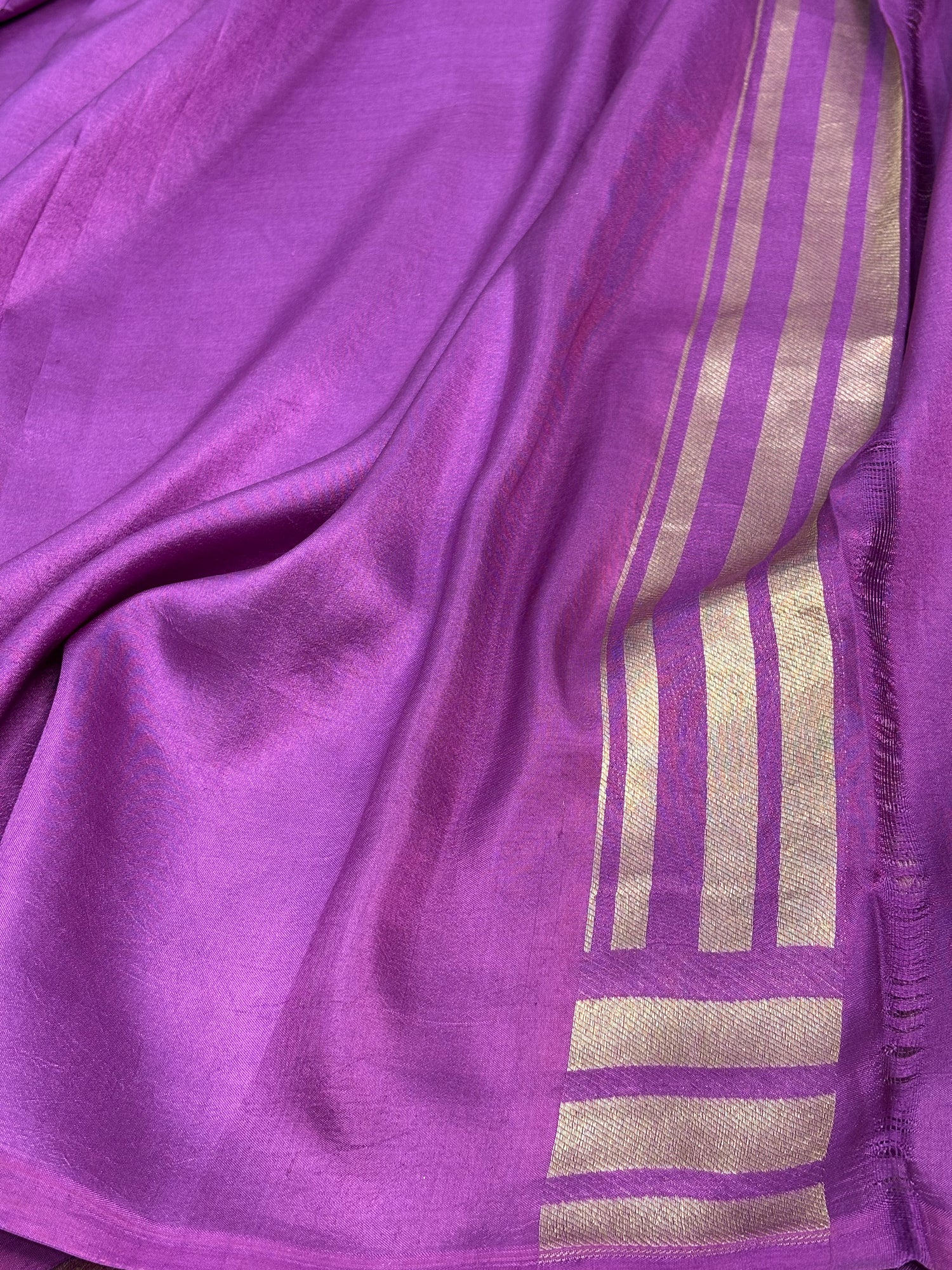Purple Modern Banarasi Pure Katan Silk Brocade Saree