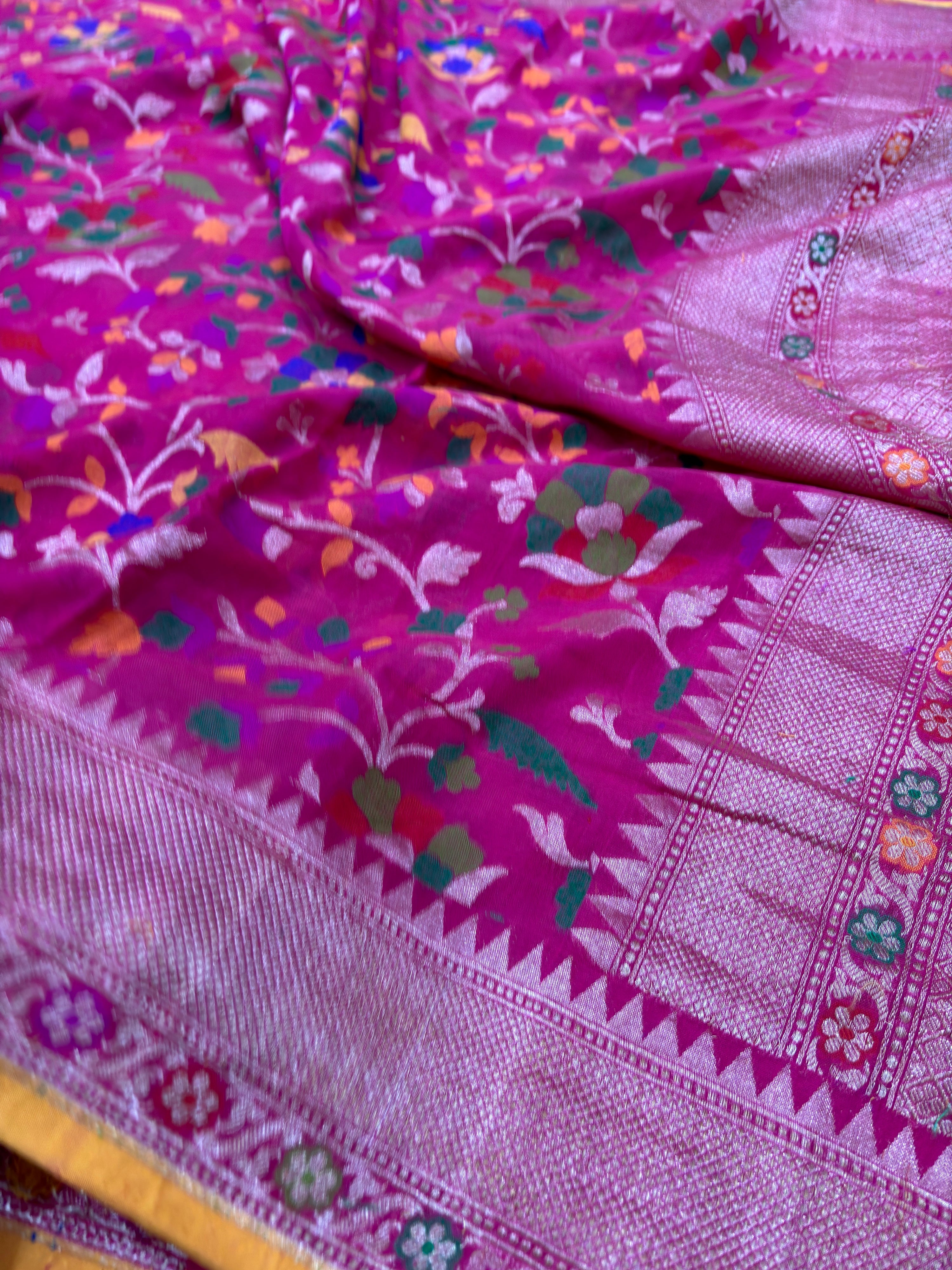Pure Cotton Jamdani Inspired Handloom Cutwork Saree with Minakari Jaal