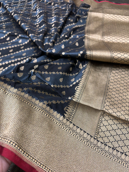 Banarasi Pure Katan Silk Saree  Weaving with Cutwork Design