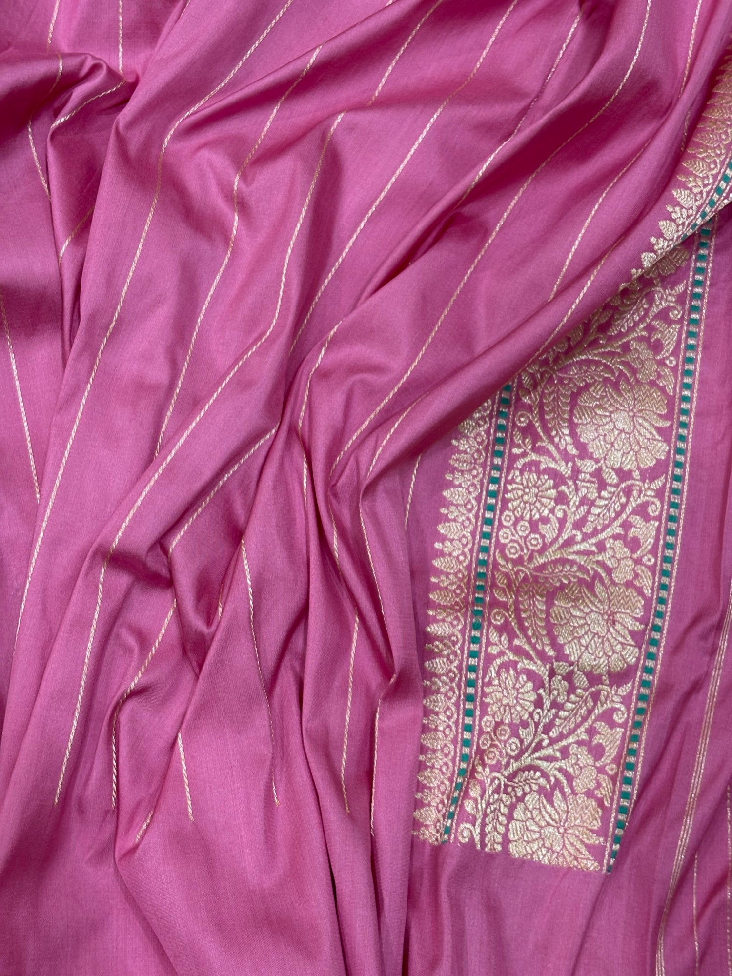Pink Banarasi Pure Katan Silk Handwoven Saree