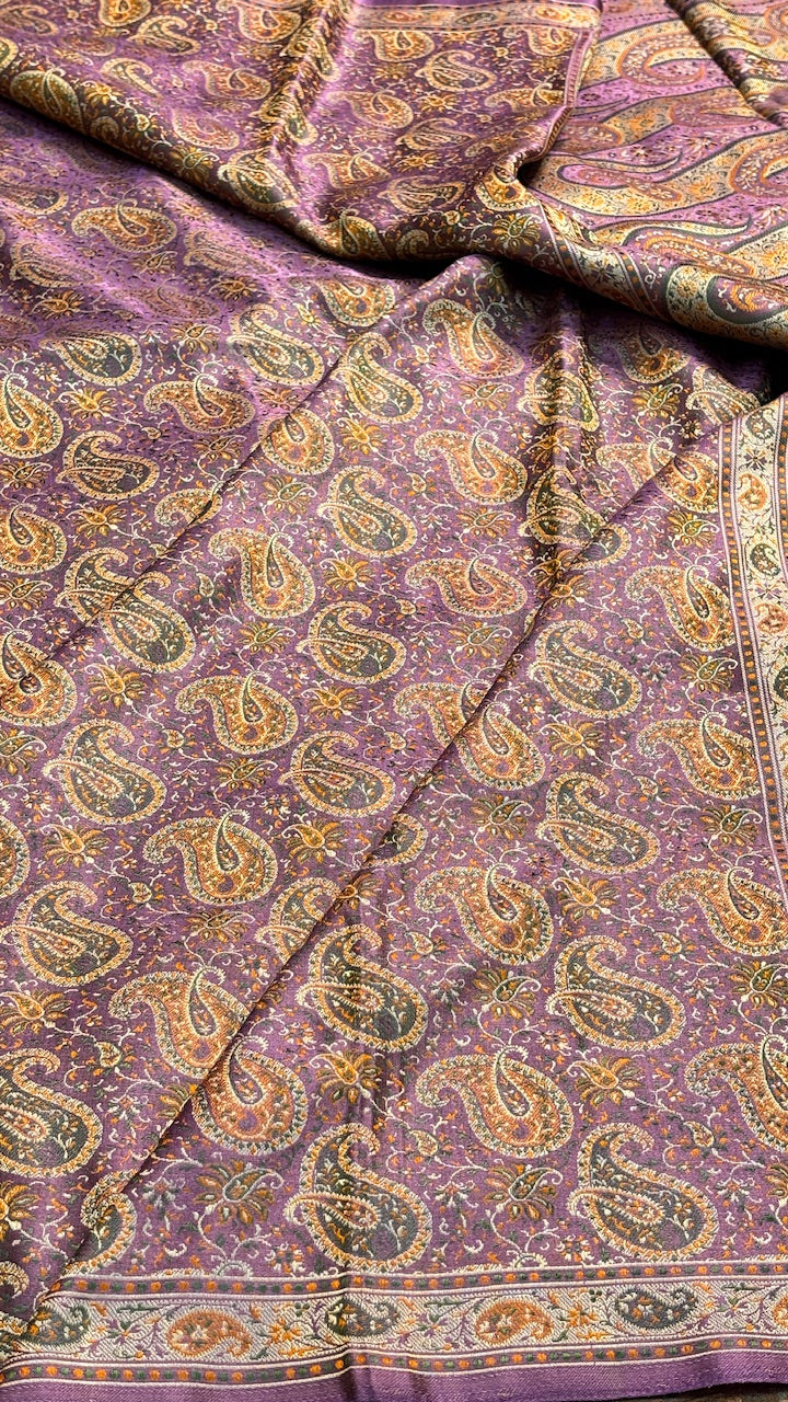 Peach Satin Tanchoi Silk Banarasi Handwoven Saree