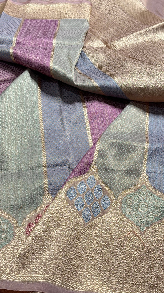 Pink Rangkaat Pure Banarasi Katan Silk Saree