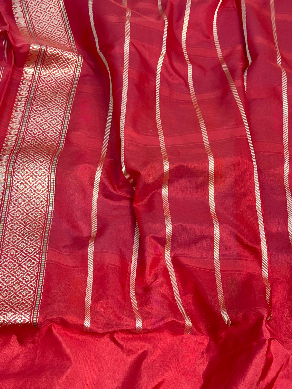 Lavender Handwoven Pure Banarasi Kota Silk Saree with Kadhiyal Border