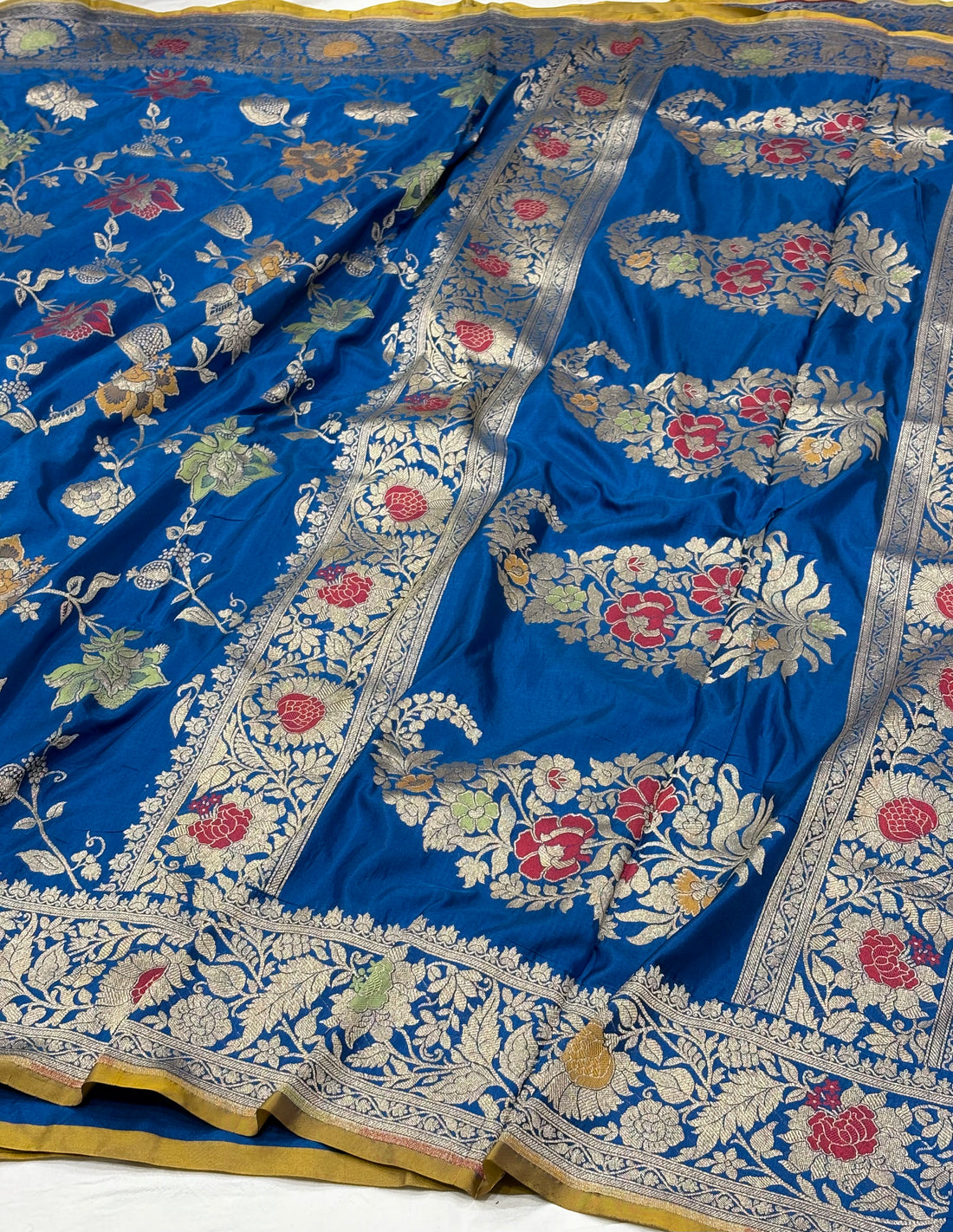 Royal Blue Pure Banarasi Katan Silk Saree