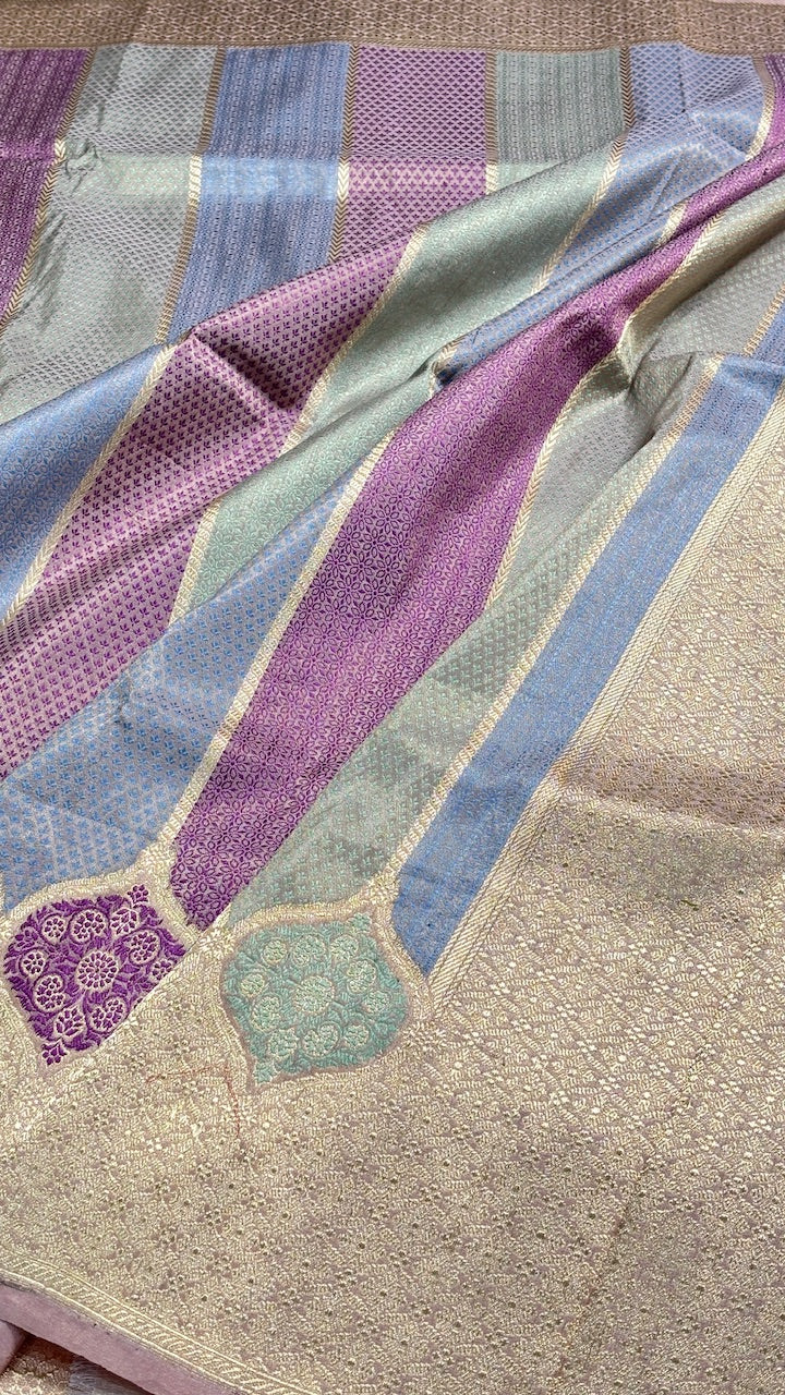 Pink Rangkaat Pure Banarasi Katan Silk Saree