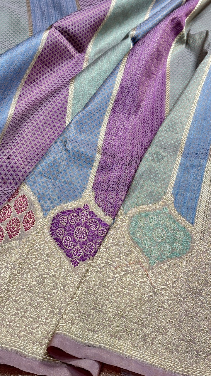 Pink Rangkaat Pure Banarasi Katan Silk Saree