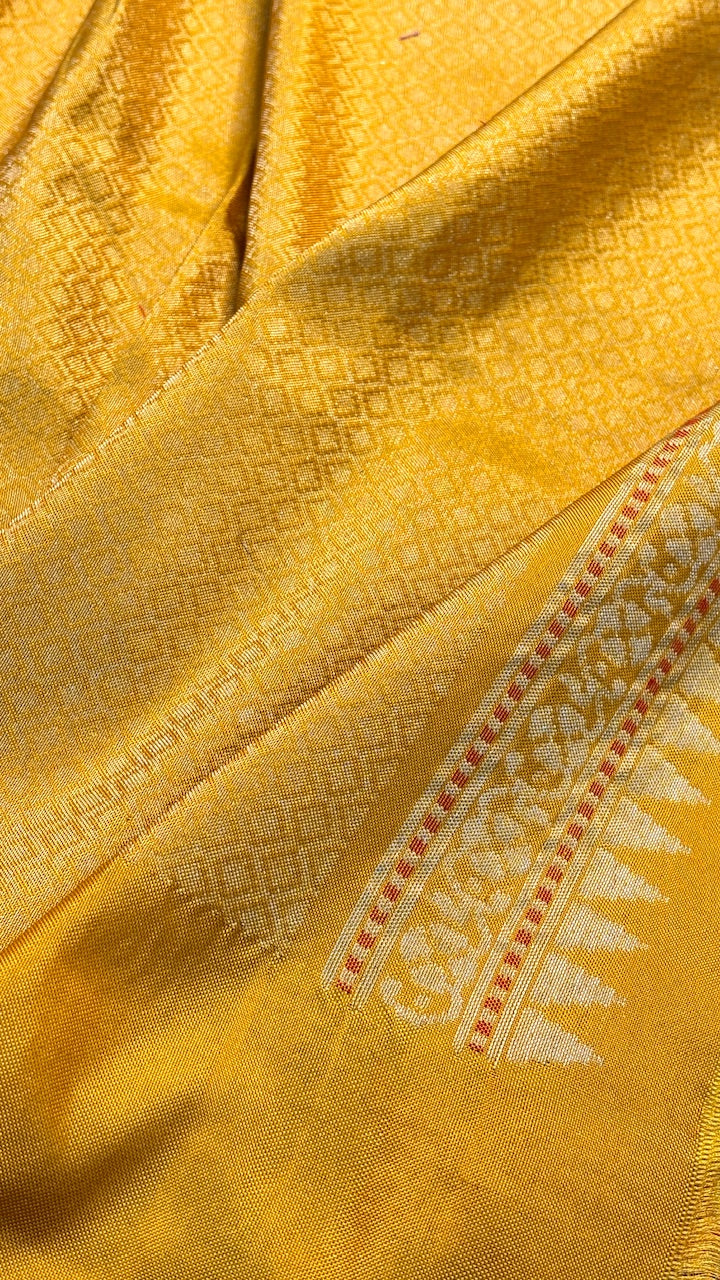 Magenta Pink Pure Banarasi Ektara  Silk Handwoven Saree