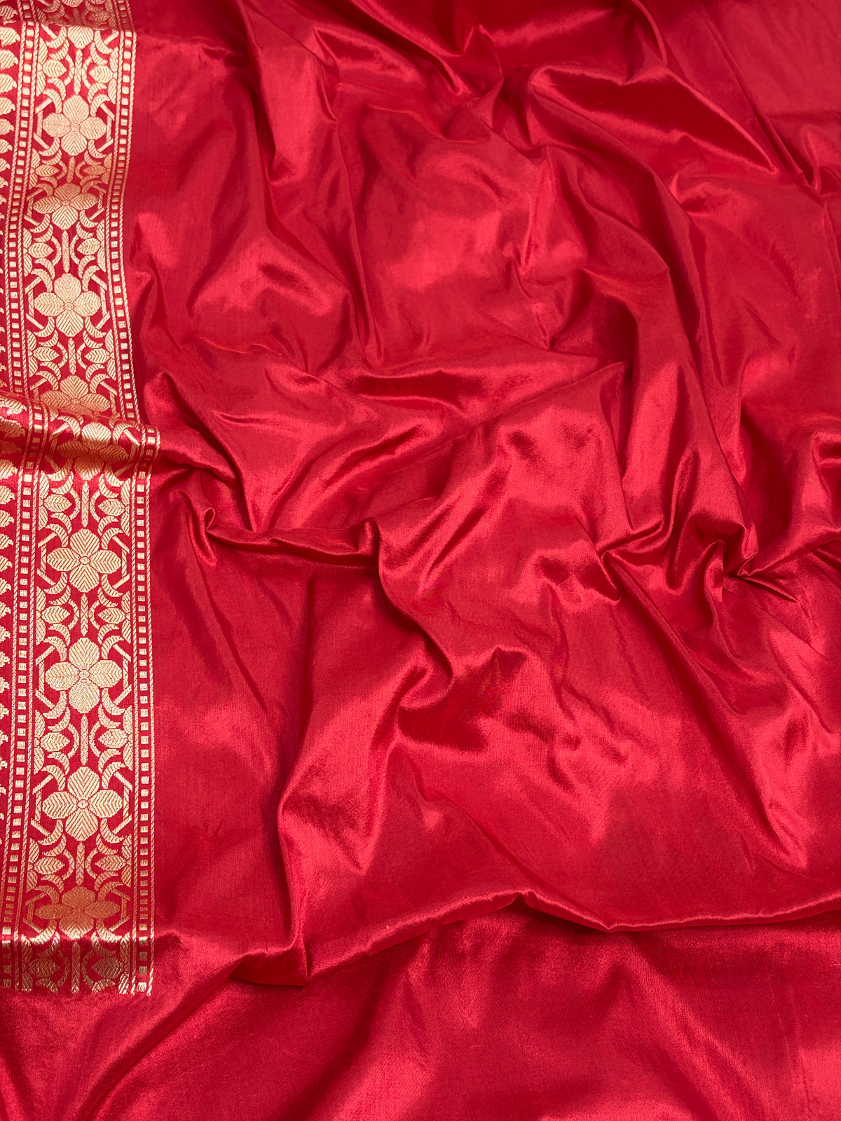 Red Handwoven Pure BANARASI Katan Silk Saree