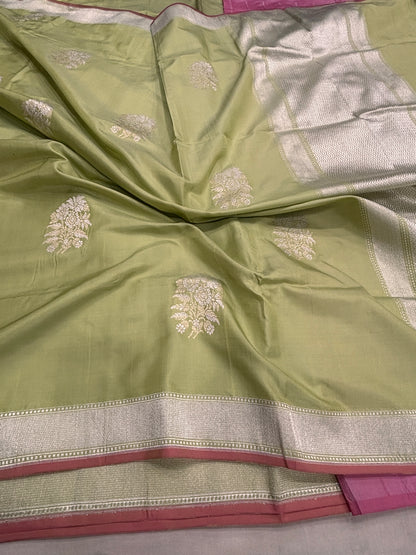 Pure Banarasi Ektara Katan Silk Saree with Sona Rupa Buta