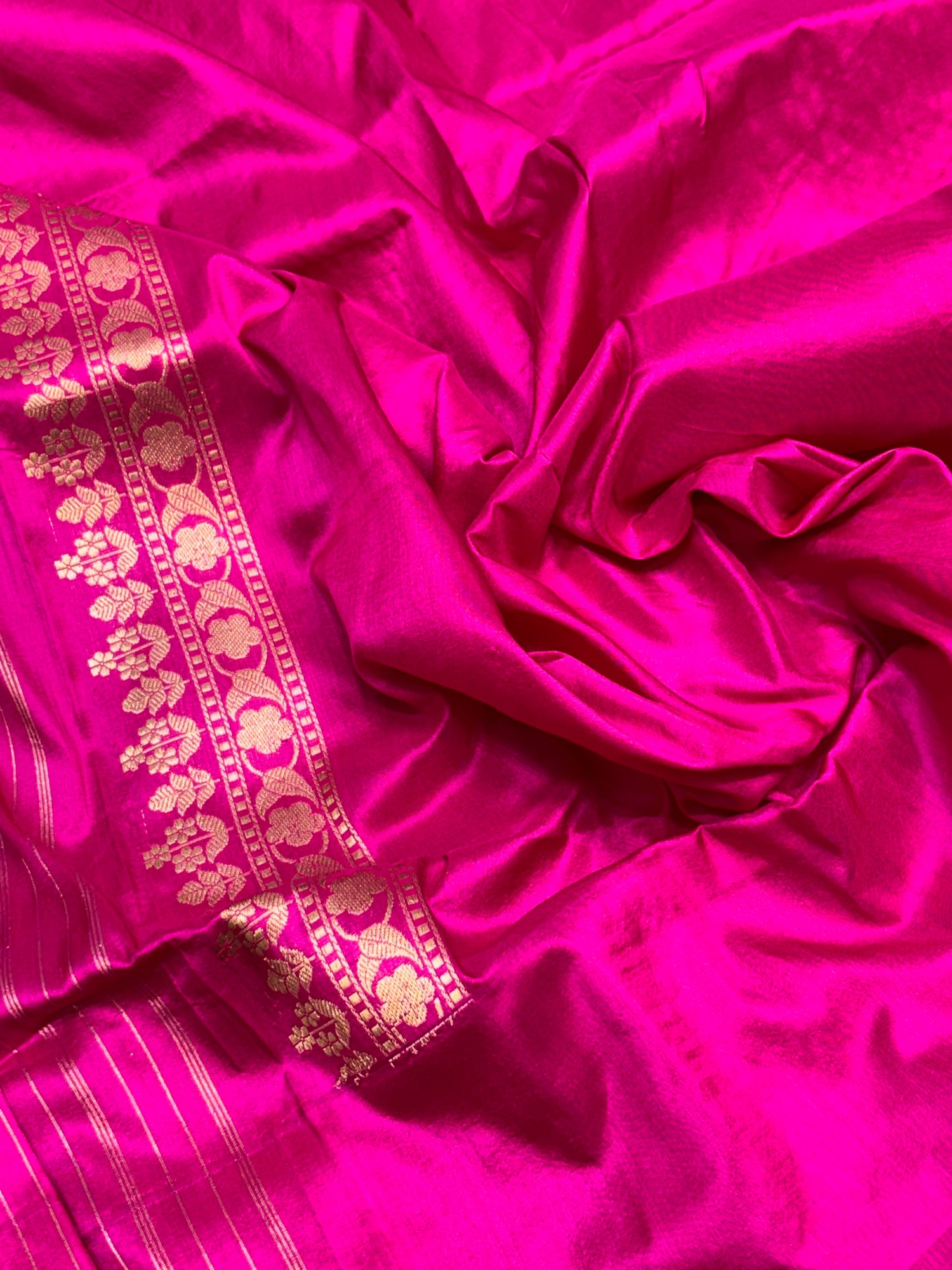 Yellow Pure Banarasi Katan Silk Handwoven Saree