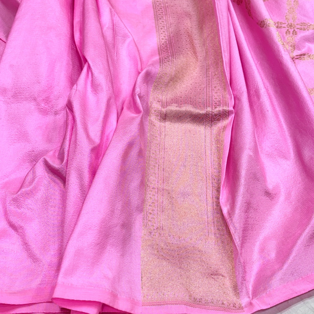 Pink Banarasi  Brocade Silk Saree
