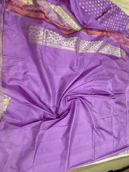 Pure Banarasi katan silk saree with kadwa buti jaal work