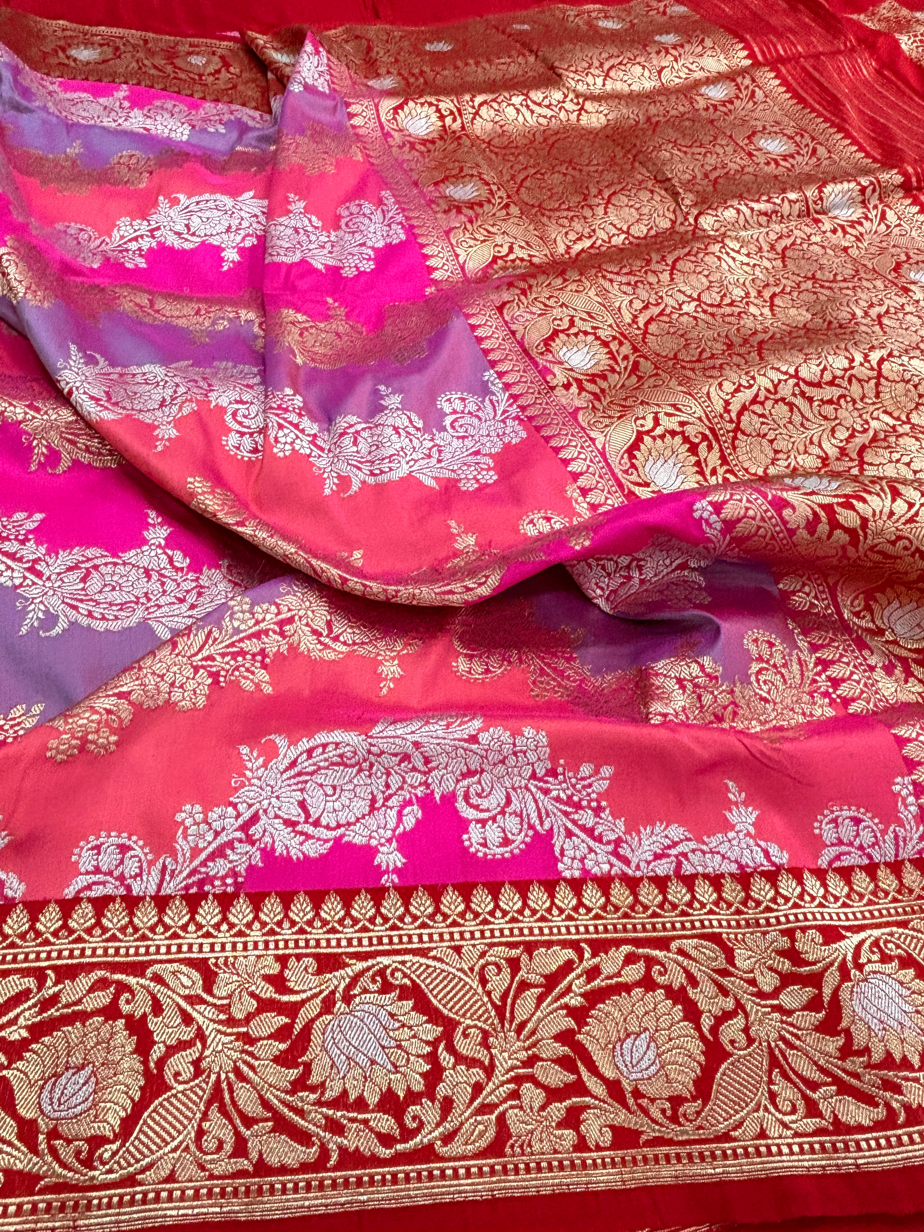 Rangkaat Pure Katan Silk Banarasi Kadhwa Weave Saree