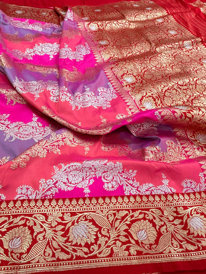 Rangkaat Pure Katan Silk Banarasi Kadhwa Weave Saree