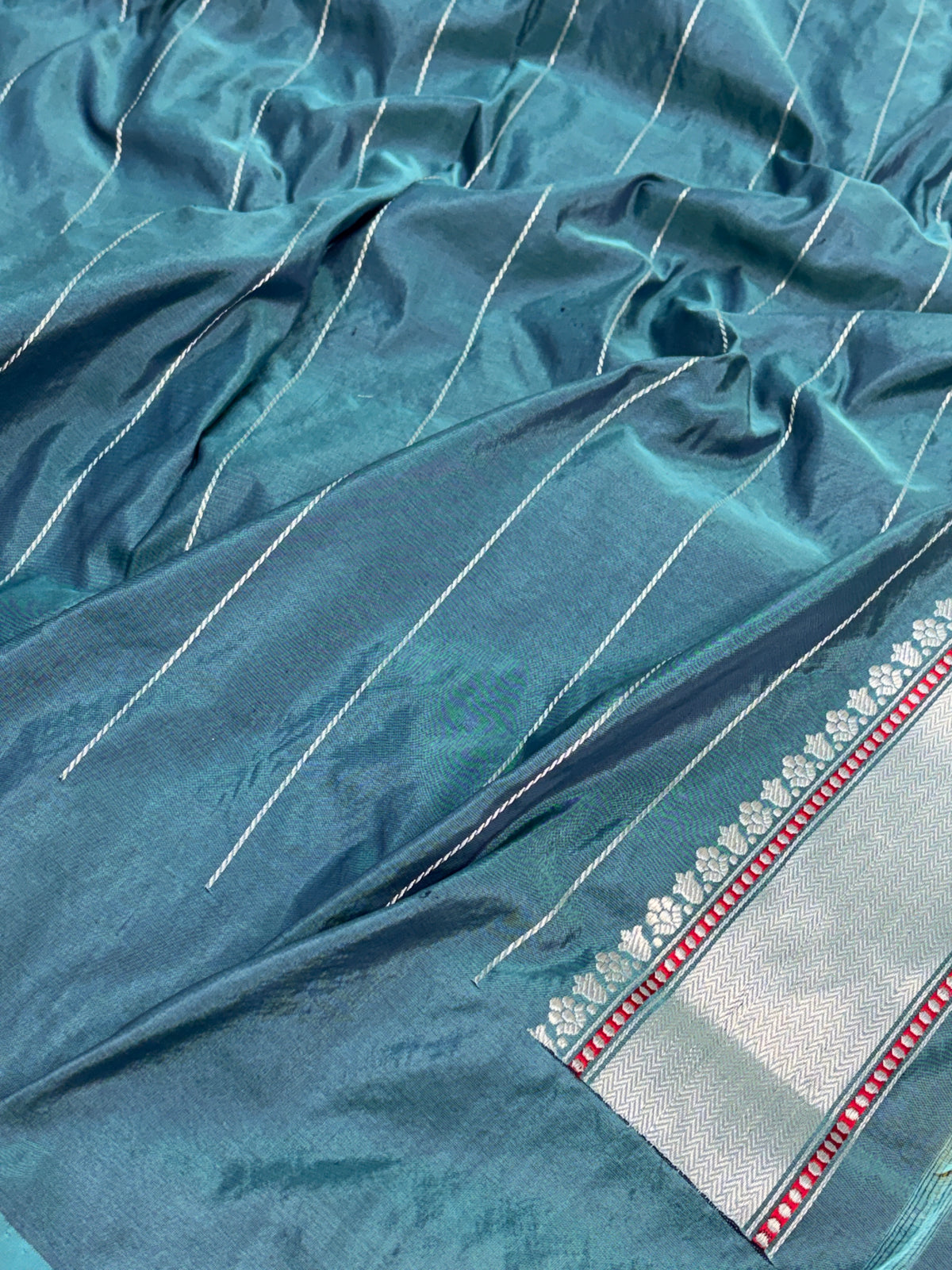 Navy Blue Handwoven Pure BANARSI Katan Silk Saree
