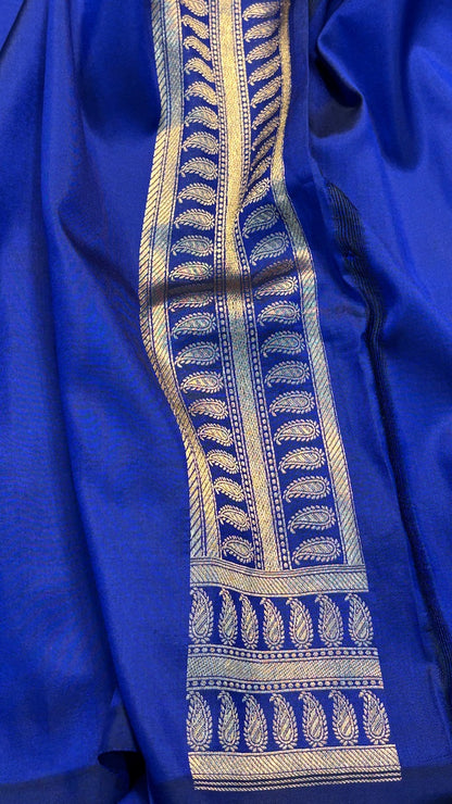 Royal Blue Banarasi Katan Brocade Silk Saree