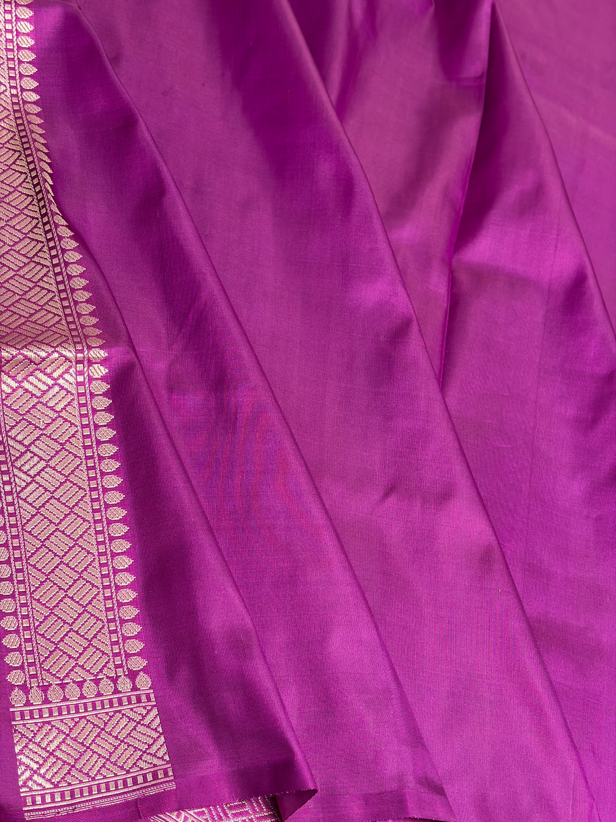 Rani Pink Pure Banarasi Satin Silk Saree