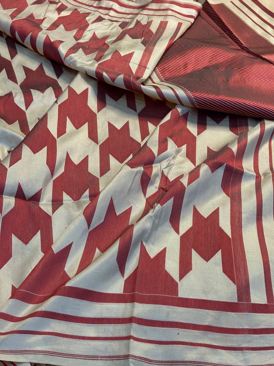 Maroon Banarasi Katan Brocade Silk Saree
