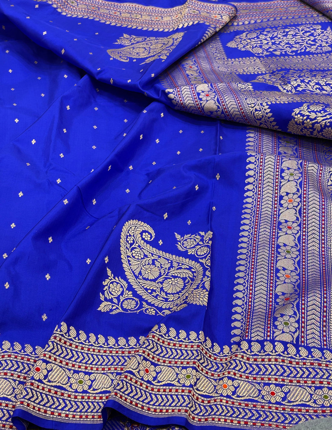 Royal Blue Banarasi Pure Katan Silk Handwoven Saree