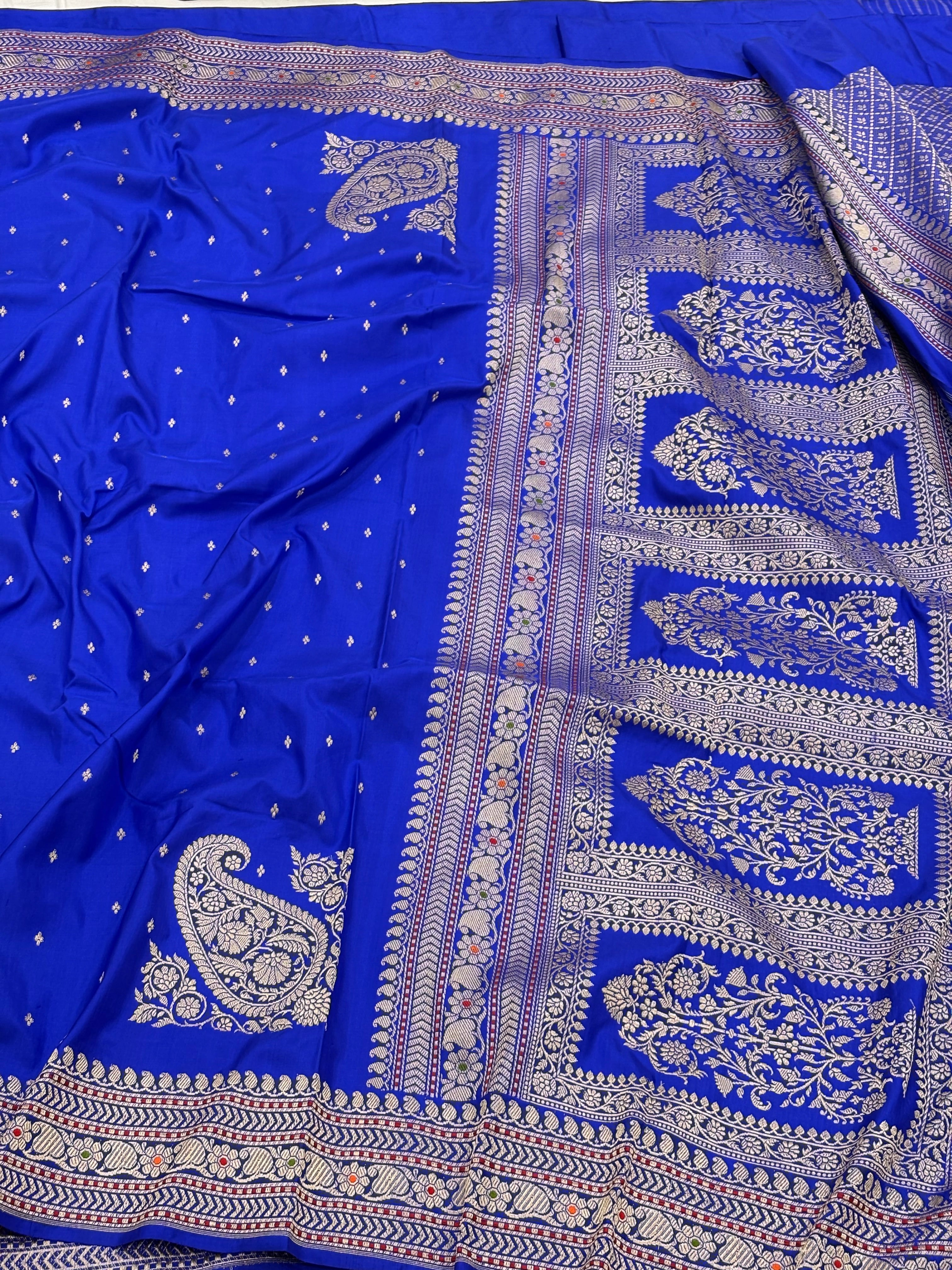 Royal Blue Banarasi Pure Katan Silk Handwoven Saree