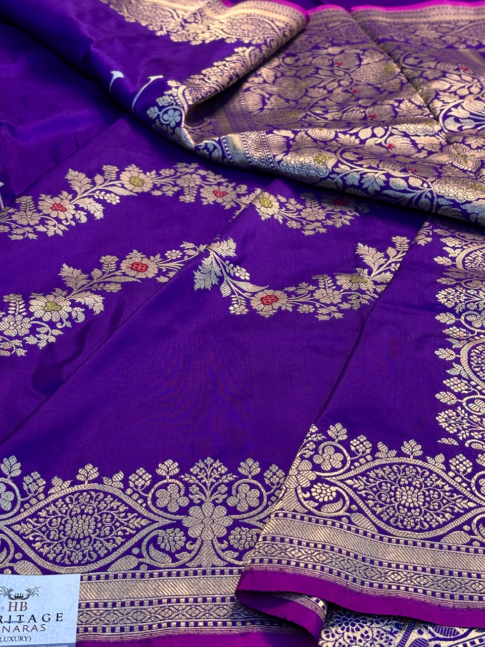 Royal Blue Pure Banarasi Katan Silk Saree
