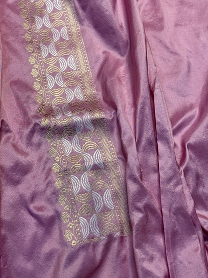 Lavender Pure Banarasi Katan Silk Saree