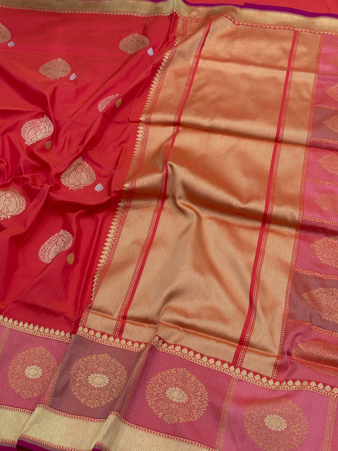Yellow Banarasi Pure Katan Silk Handwoven Saree