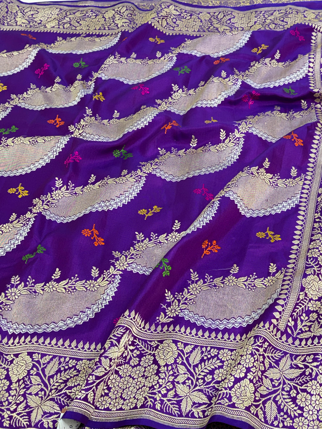 Purple Banarasi Ektara Jaal Saree