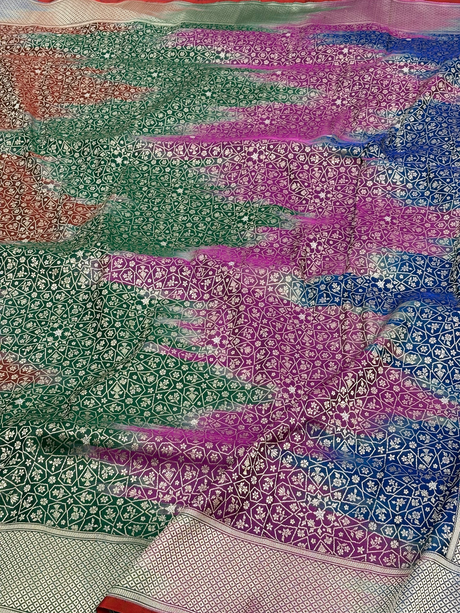 Handwoven Rangkat Khimkhab Banarasi Brocade Saree