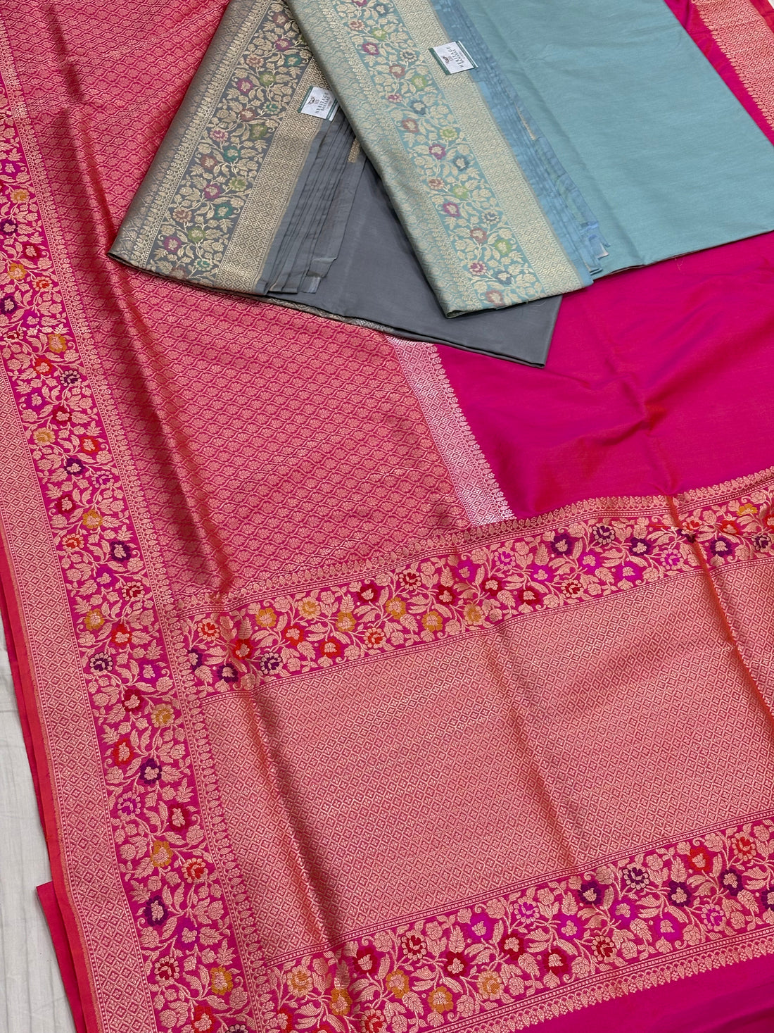Rani Pink Banarasi Pure Katan Silk Handwoven Saree