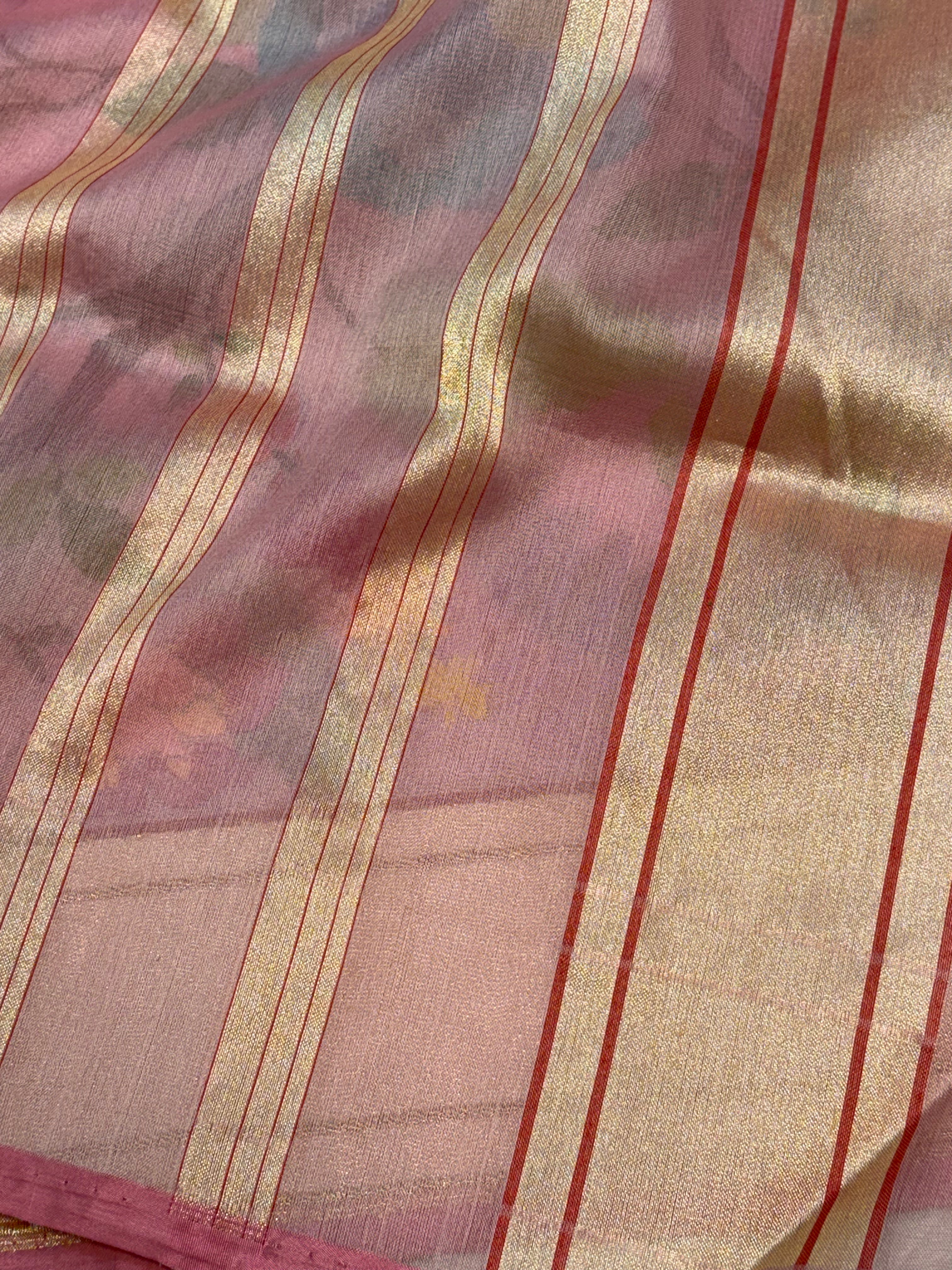 Pink Ektara Kora Jamdani Saree