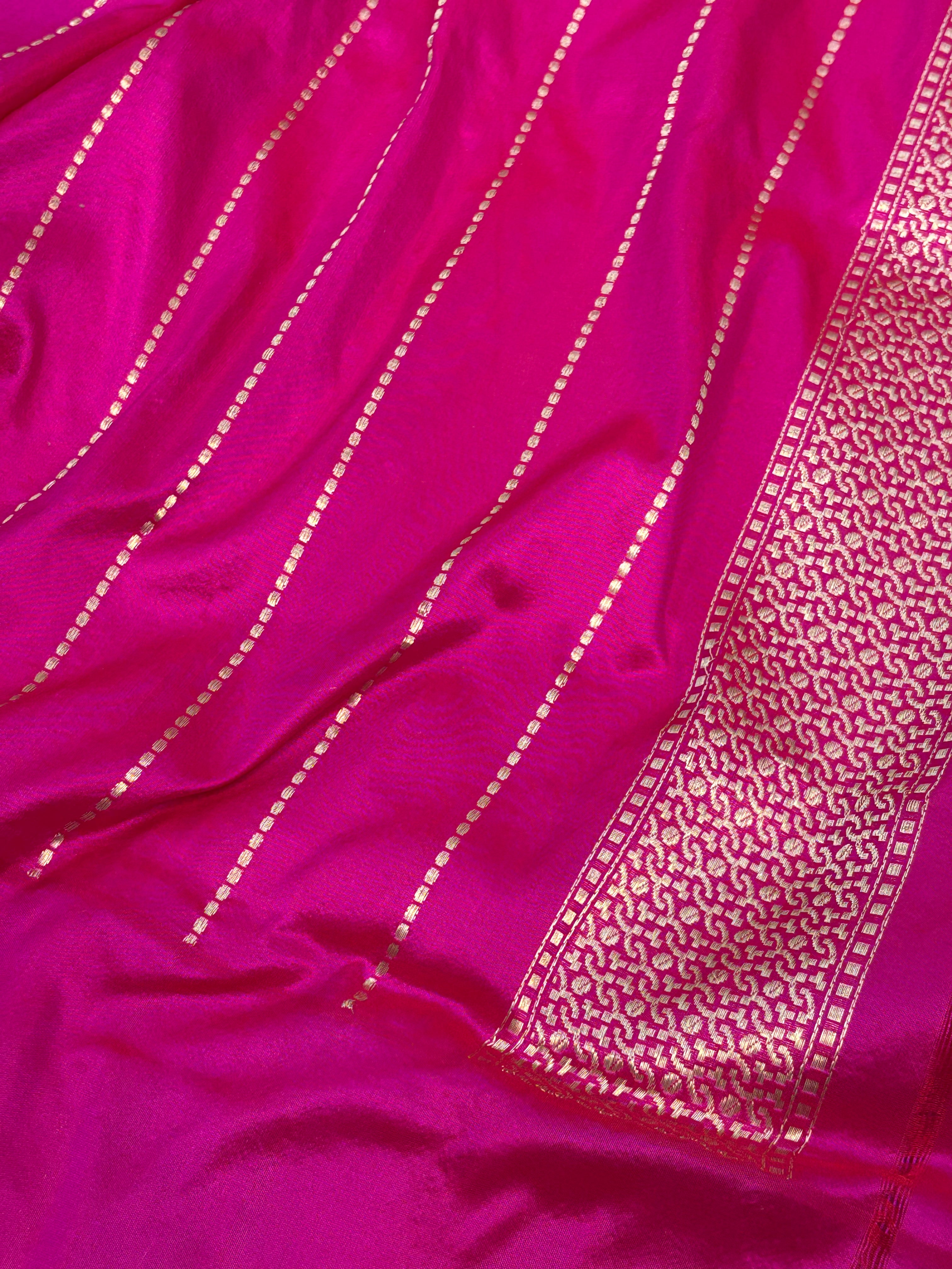 Ivory Handwoven Katan Silk Banarasi Saree