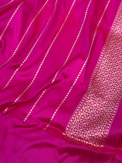 Ivory Handwoven Katan Silk Banarasi Saree