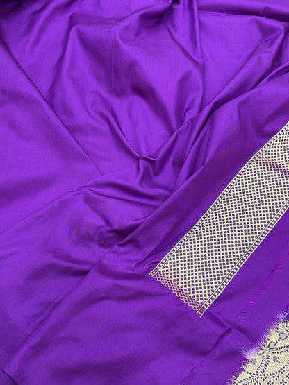 Bright Pink Saree Banarasi Pure Katan Silk Handwoven Saree