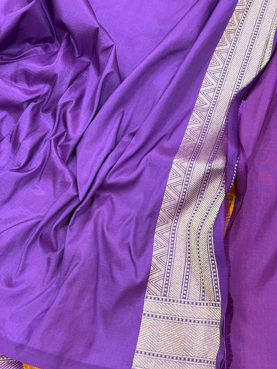 Magenta Banarasi Katan Brocade Silk Saree