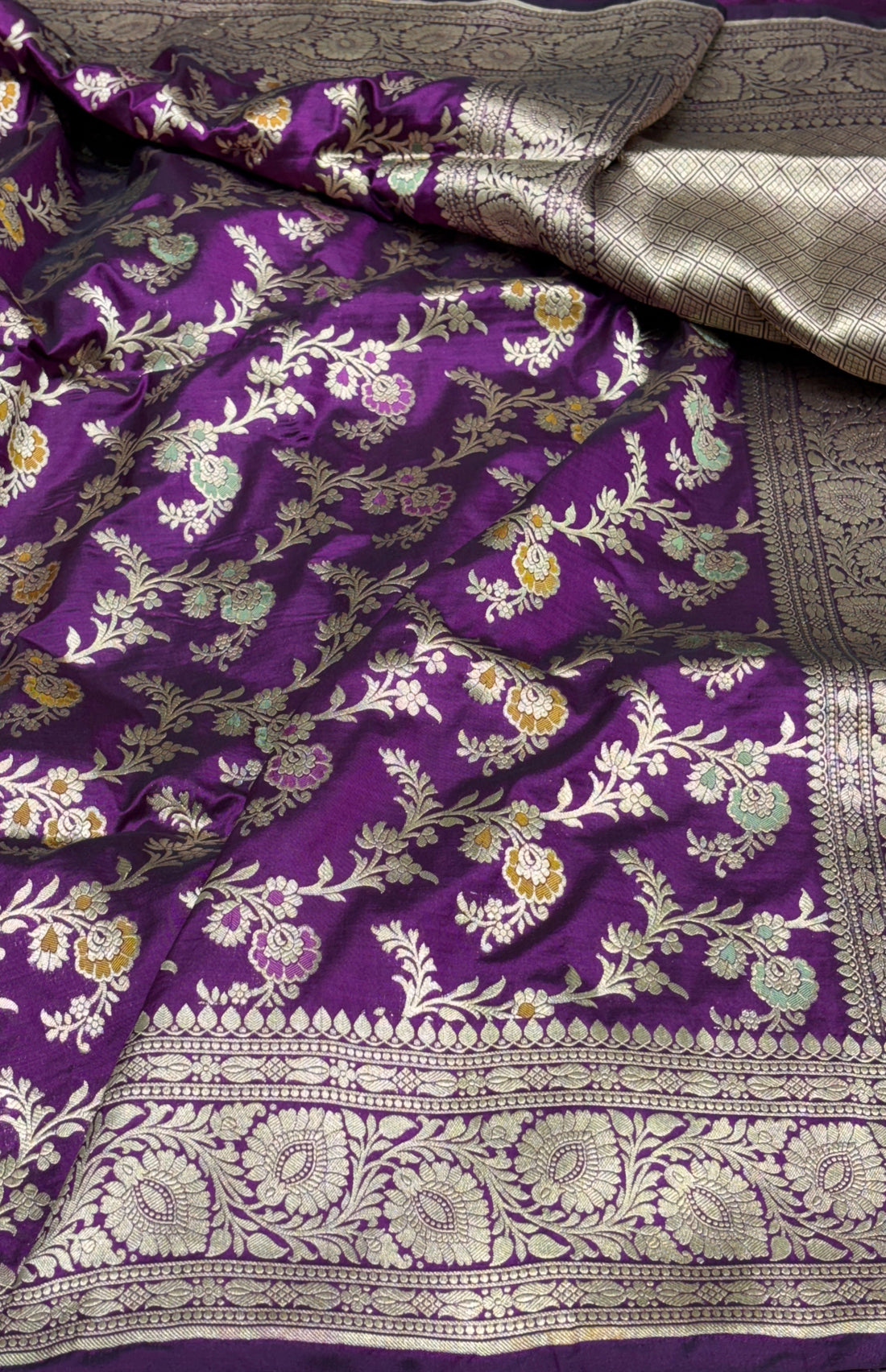 Royal Purple Pure Katan Silk Saree