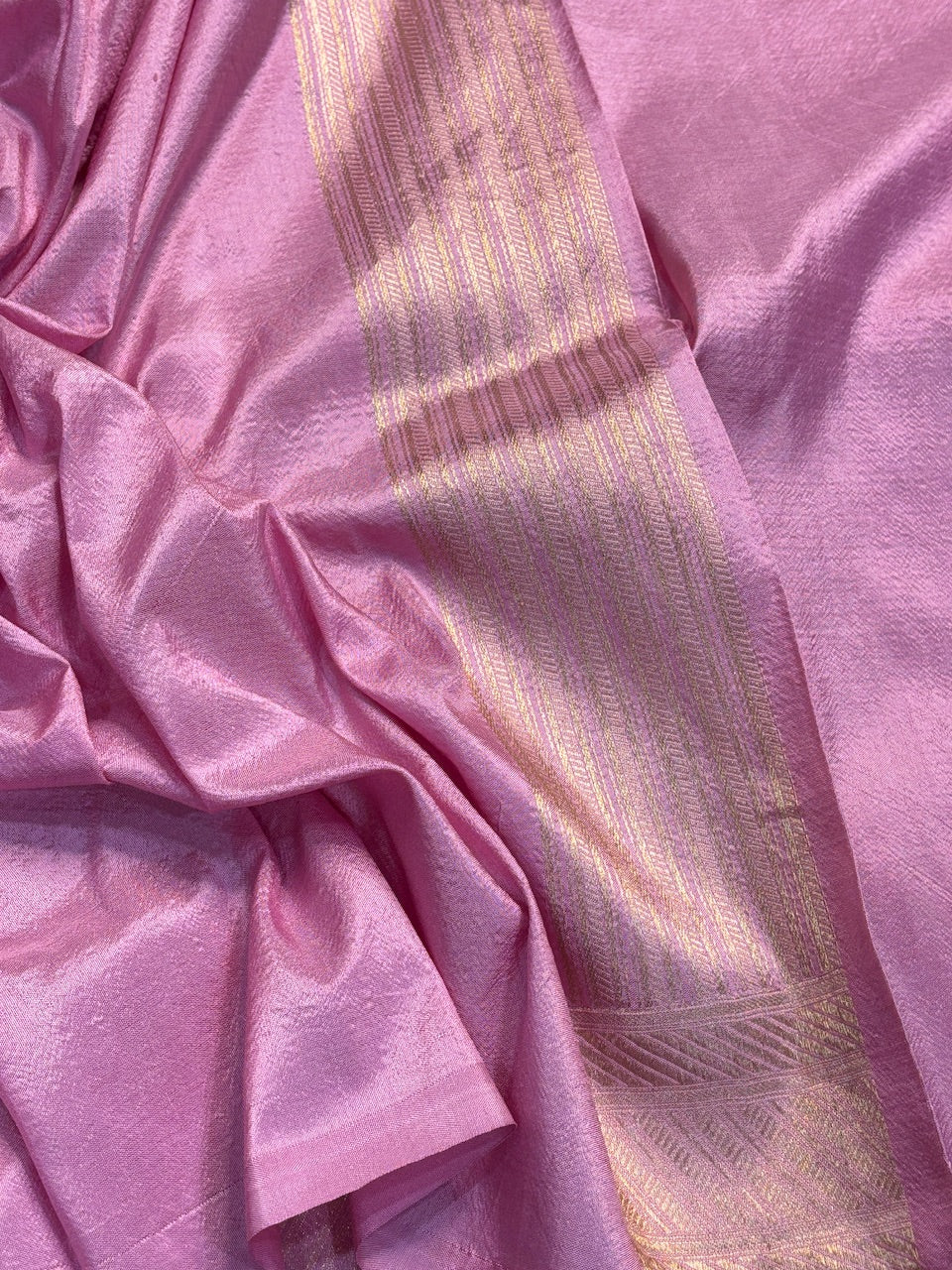 Lilac Banarasi Katan Brocade Silk Saree