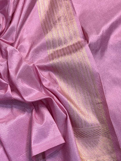 Lilac Banarasi Katan Brocade Silk Saree