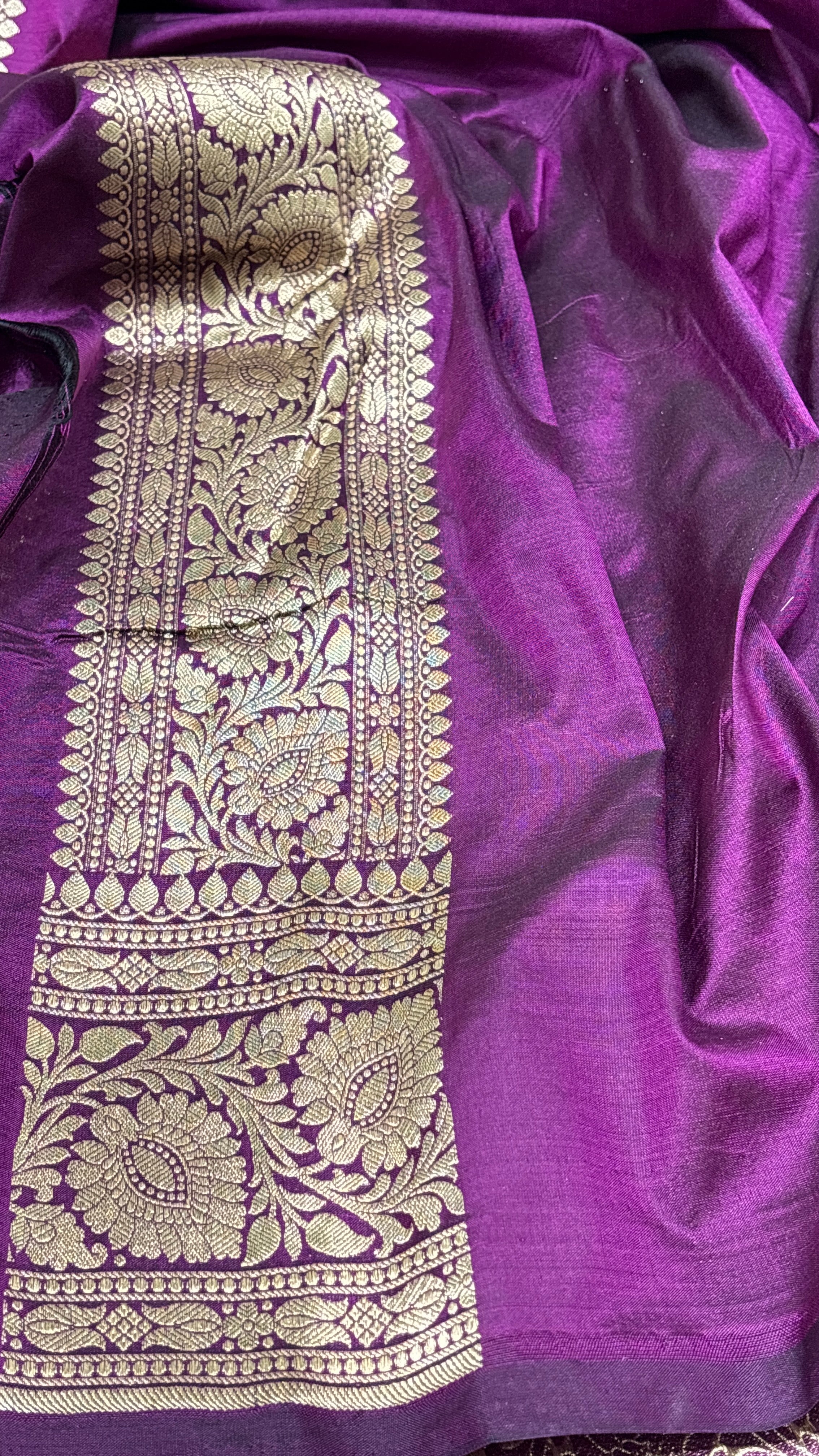 Royal Purple Pure Katan Silk Saree