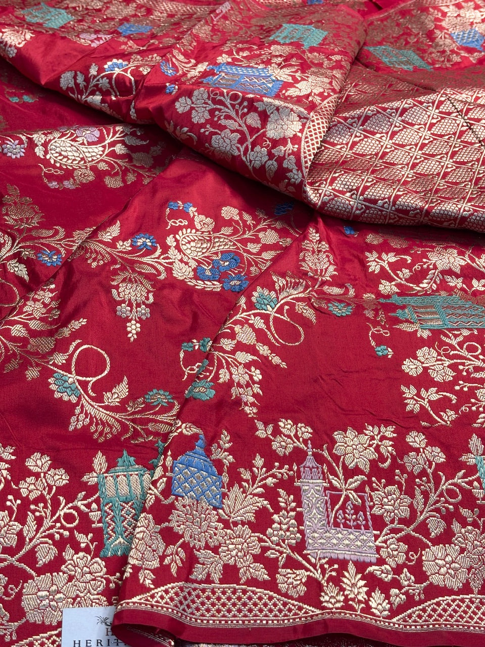 Red Pure Banarasi Katan Silk Handloom Saree