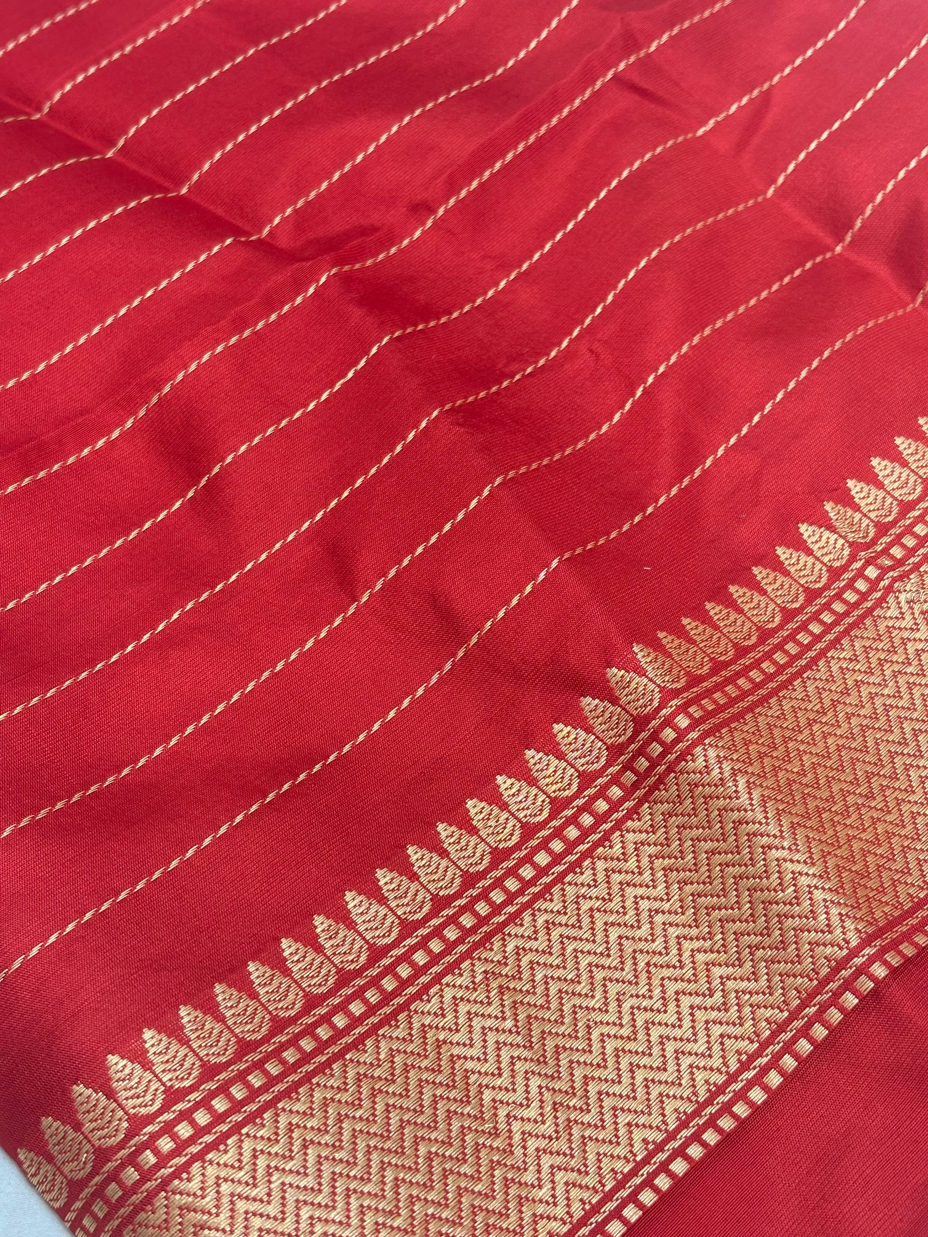 Ivory Handwoven Banarasi Pure Ektara Katan Silk Saree