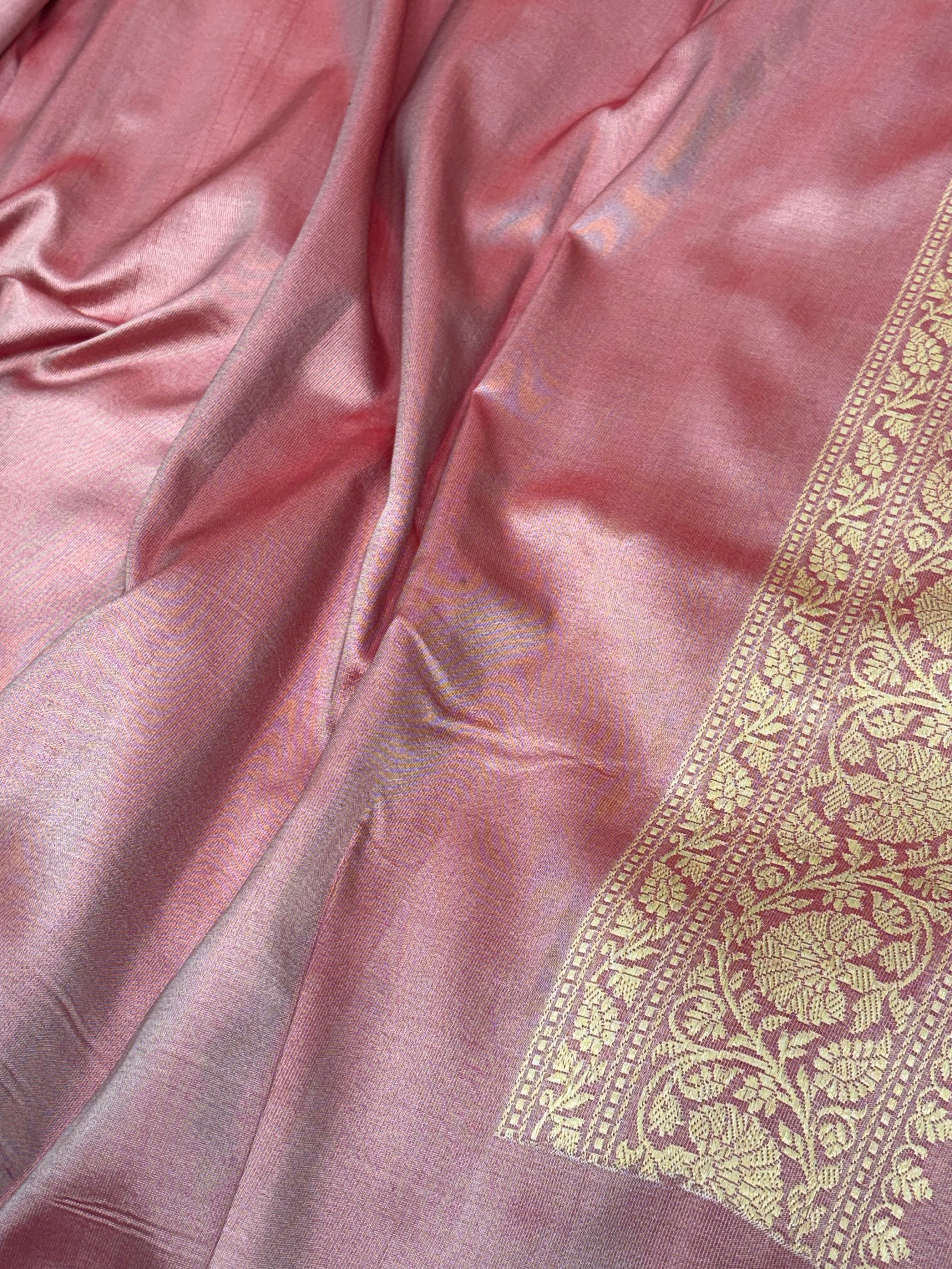 Ivory Handwoven Banarasi Pure Ektara Katan Silk Saree