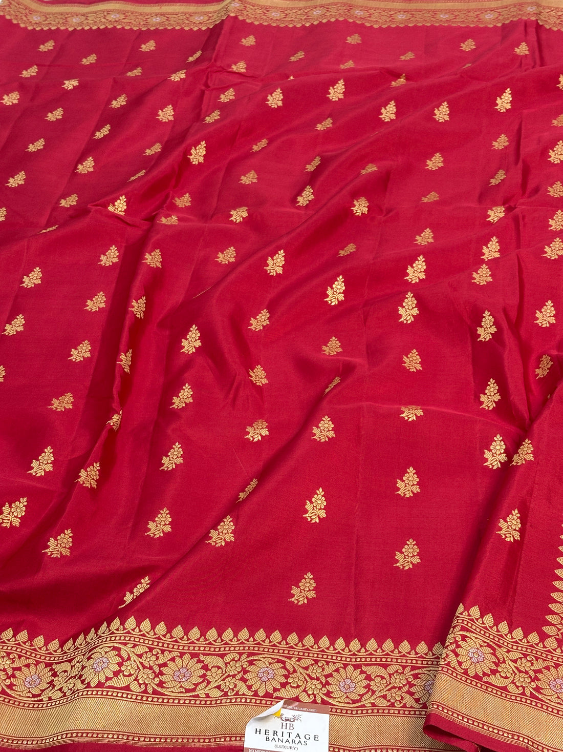 Red Handwoven Banarasi Pure Katan Silk Saree