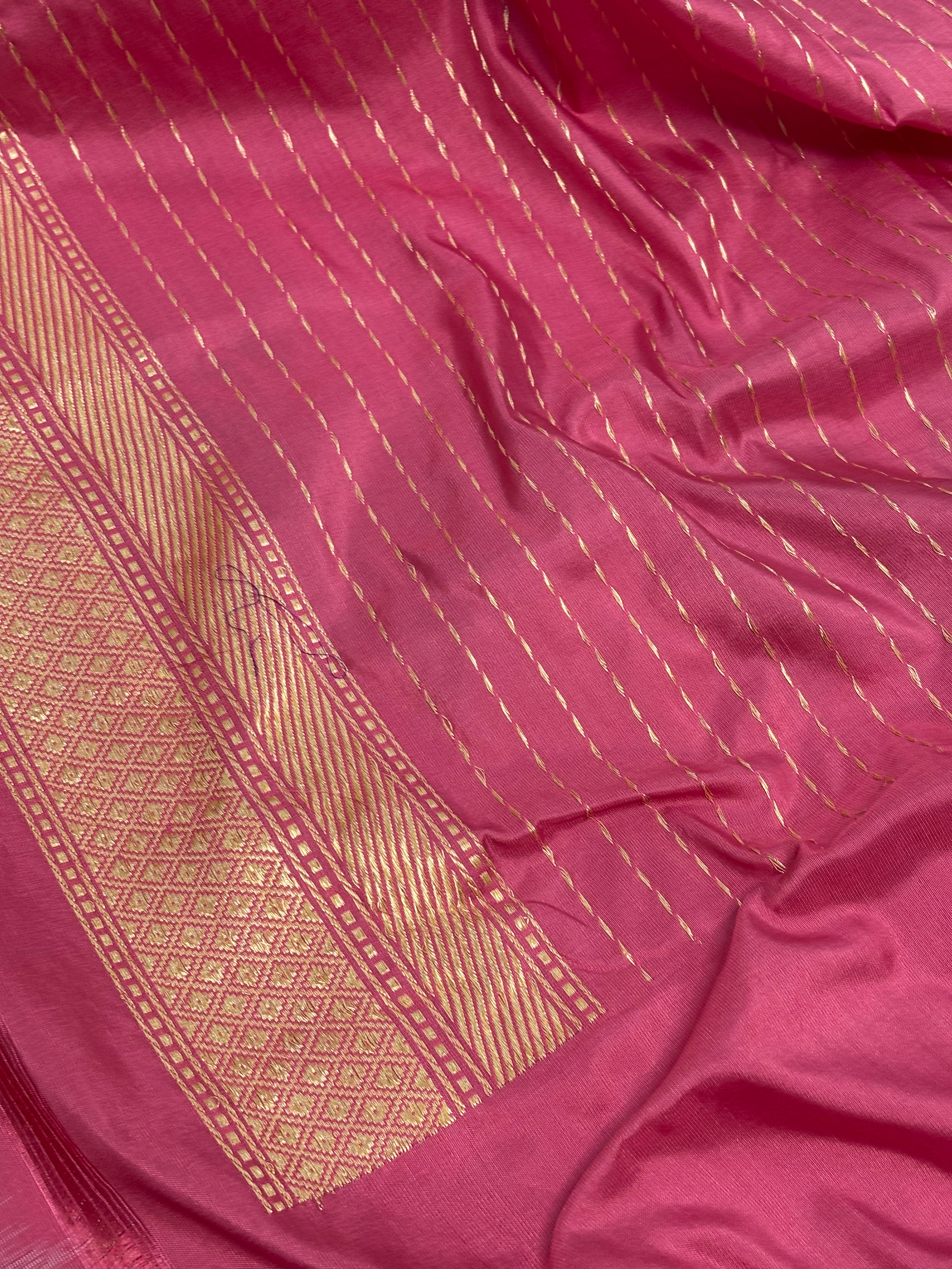 Rani Pink Multicolor Meenakari Handwoven Banarasi Pure Katan Silk Saree