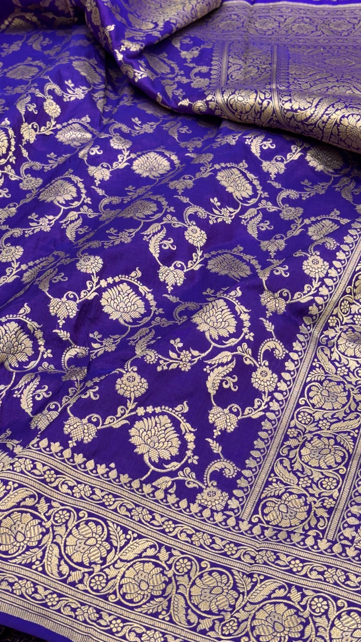 Purple Color Pure Banarasi Katan Silk Saree