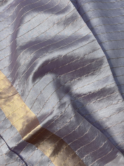 Light Lavender Mango Katan Banarasi Silk Handwoven Saree